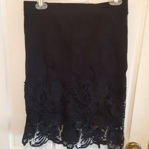 Black lace skirt